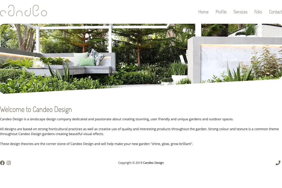 Screenshot of Candeo Landscape Design
