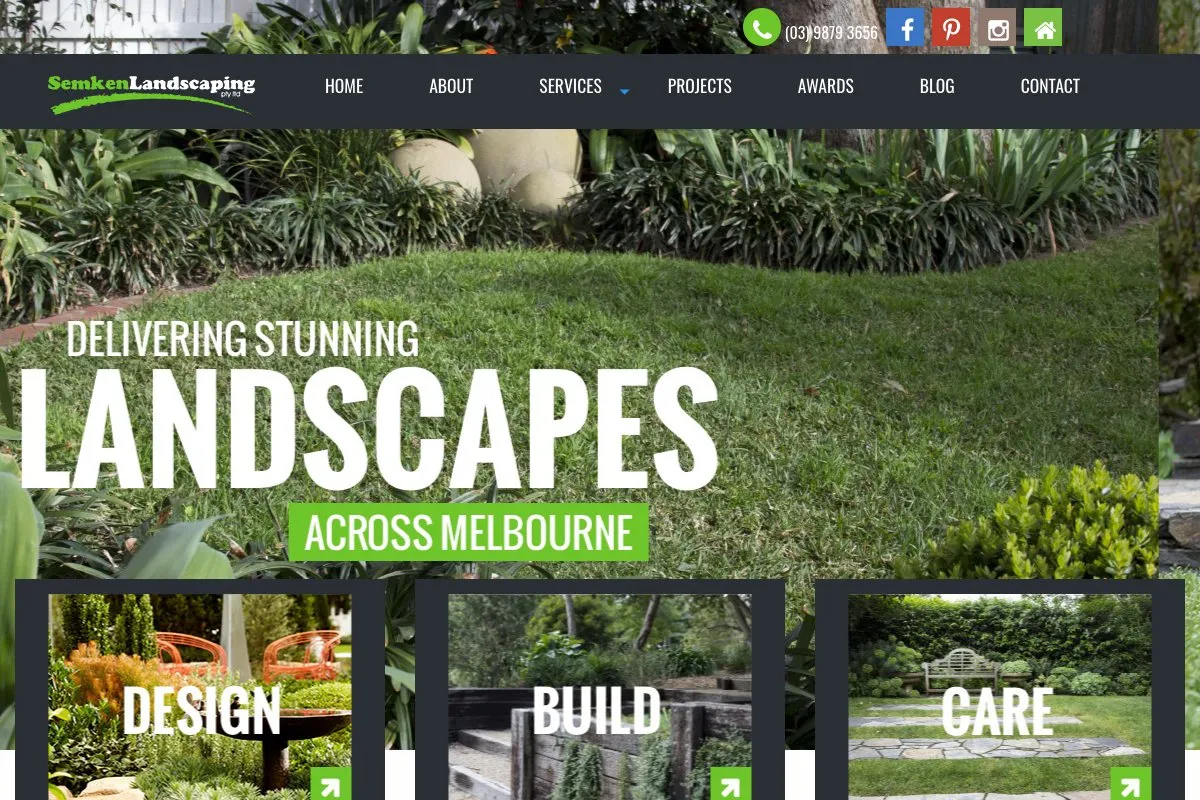 Screenshot of Semken Landscaping